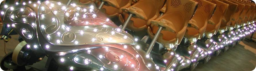 LED Lighted Roller Coaster with Graphical User Interface